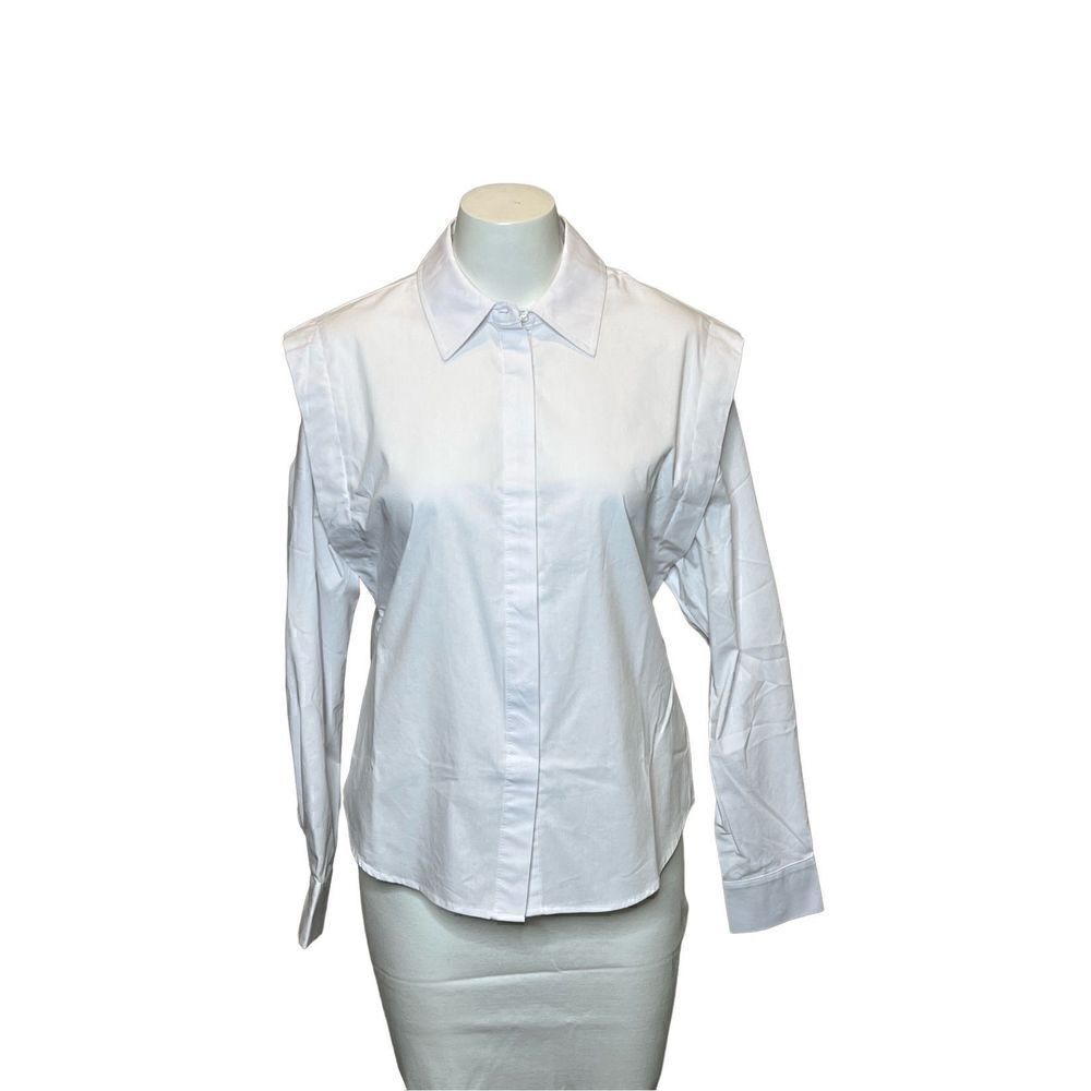 House of Harlow 1960 NWT white long sleeve button up shirt size XS